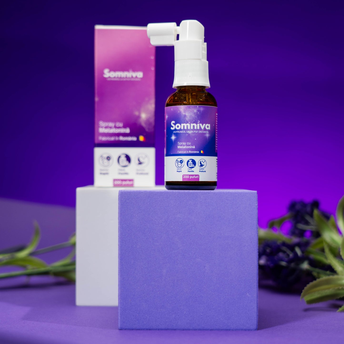 Spray Oral pentru Somn cu Melatonină PURĂ- Somniva®