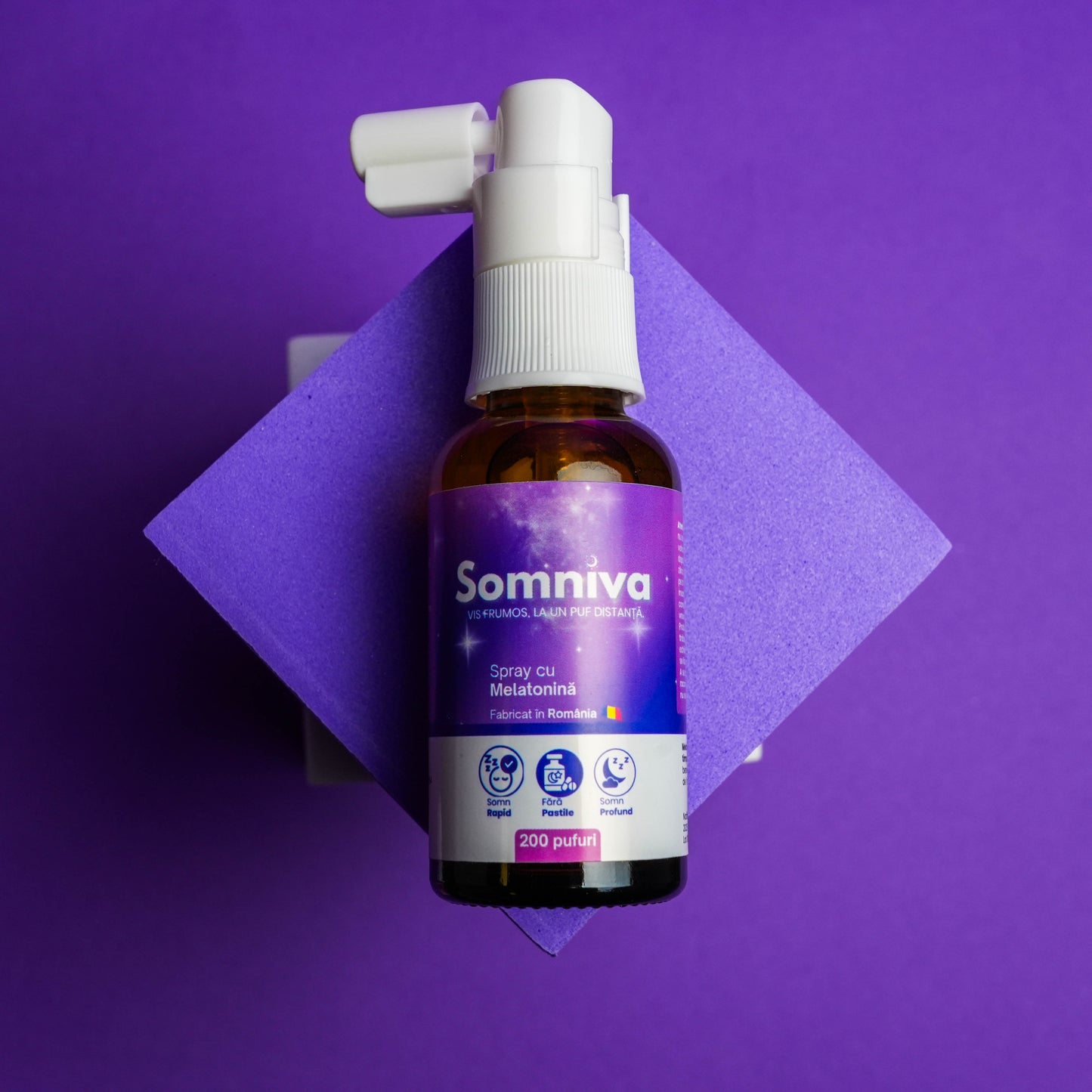 Spray Oral pentru Somn cu Melatonină PURĂ- Somniva®