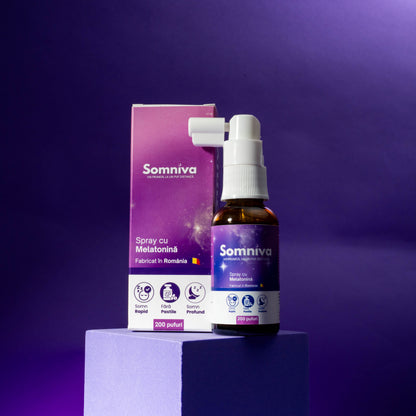 Spray Oral pentru Somn cu Melatonină PURĂ- Somniva®